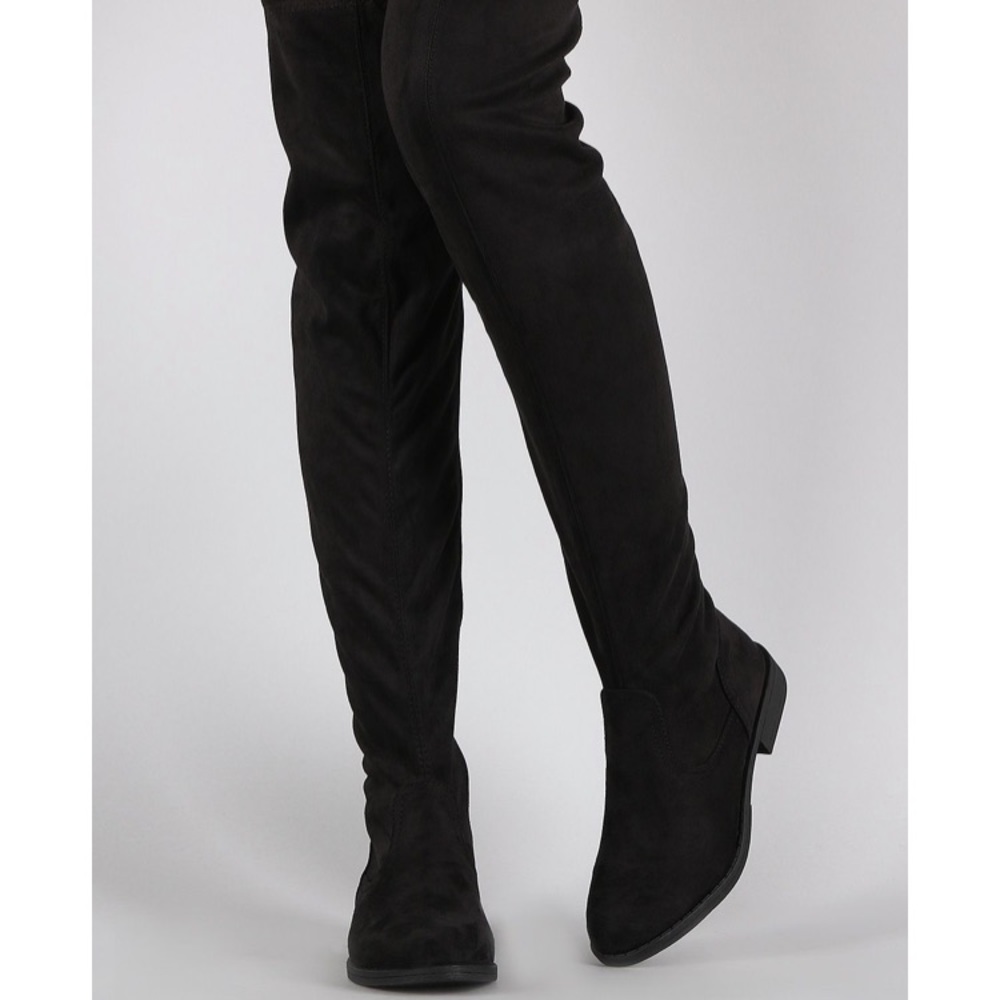 Over the knee black boots